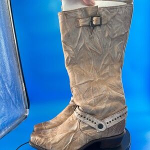 Sonora Melinda Distressed Leather Boots Size 10